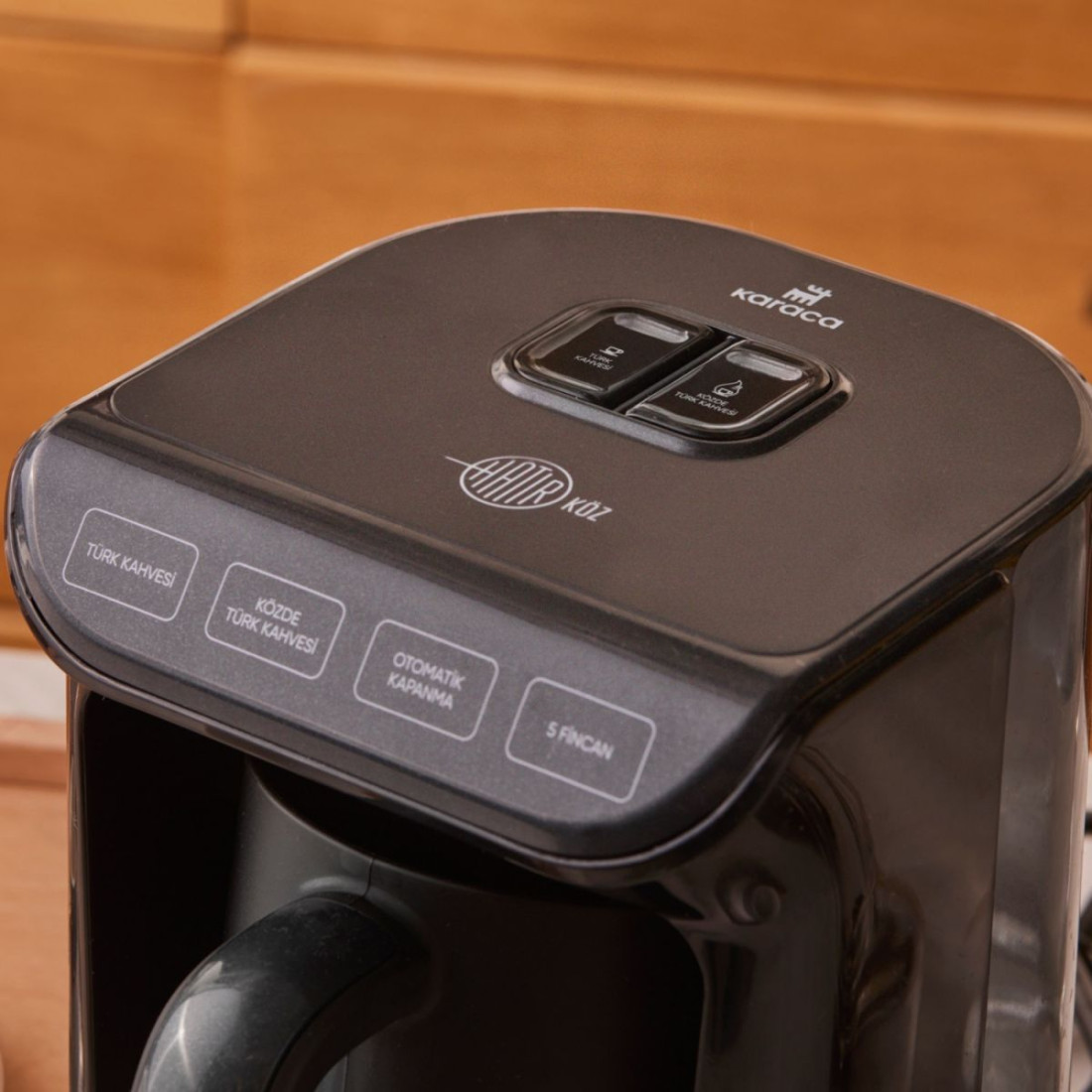 Karaca Hatır Köz Türk Kahve Makinesi Shiny Black 5 Fincan Kapasiteli Bol Köpüklü
