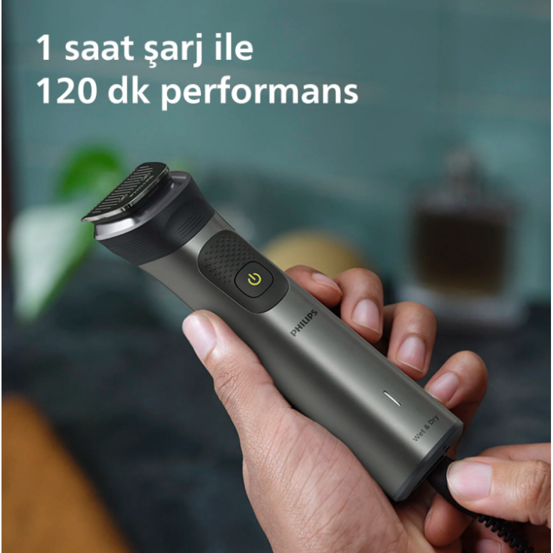 Philips 12'Si 1 Arada Erkek Bakım Seti - Yüz/Saç/Vücut (Islak/Kuru Kullanım) Mg5940/15