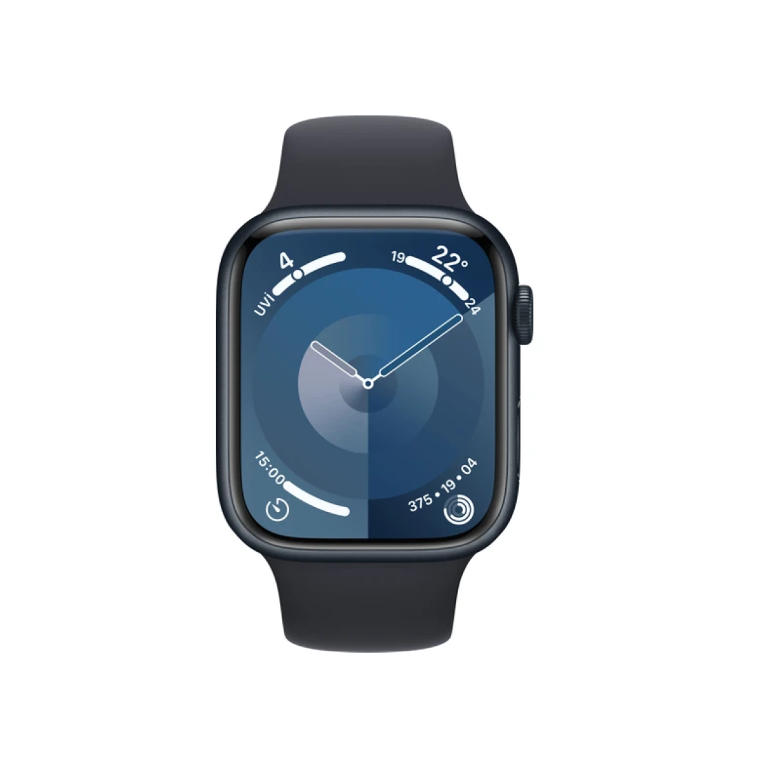 Apple Watch Seri 9 Gps 45Mm Gece Yarısı Alüminyum Kasa Spor Kordon - M/L Mr9A3Tu/A