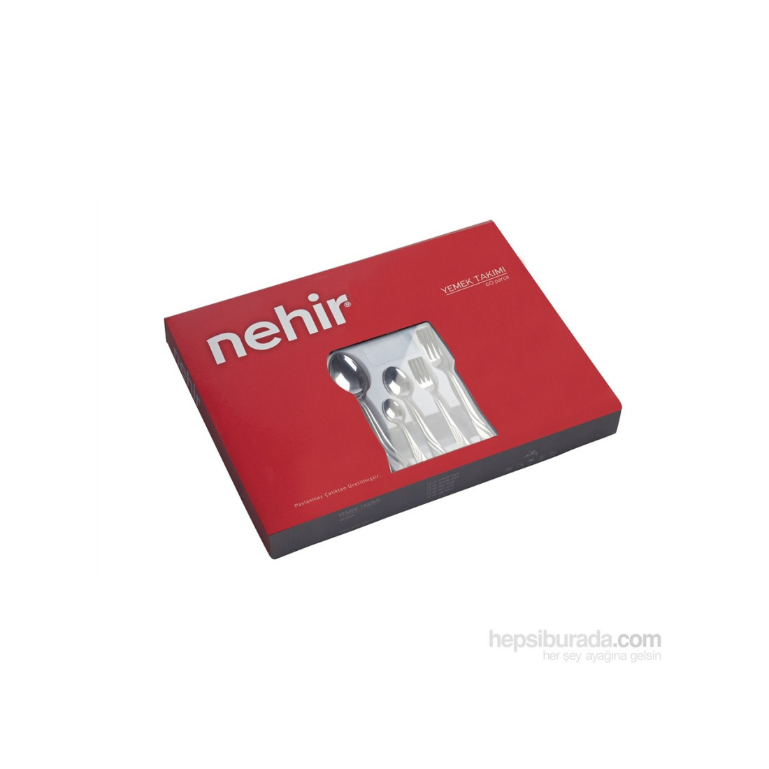 Nehir Dalyan Sade 60 Parça 12 Kişilik Çatal Kaşık Takımı