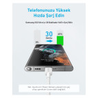 Anker Powerline Iii Usb-C To Usb-C 0.9M Şarj/Data Kablosu - Siyah - 60W Güç Destekli - A8852