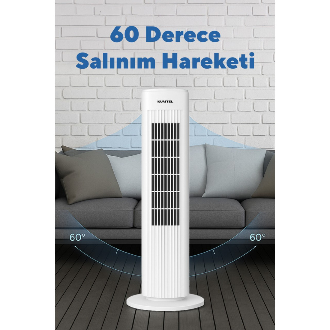 Kumtel Ktf-258W Kule Tipi Vantilatör Beyaz