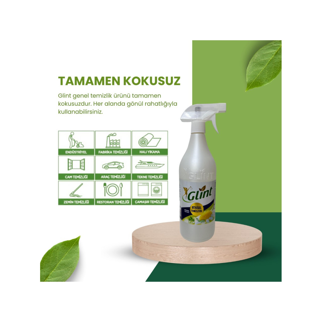 Glint Bitkisel Çok Amaçlı Temizleyici Leke Çıkarıcı - Yağ Çözücü 1 Litre
