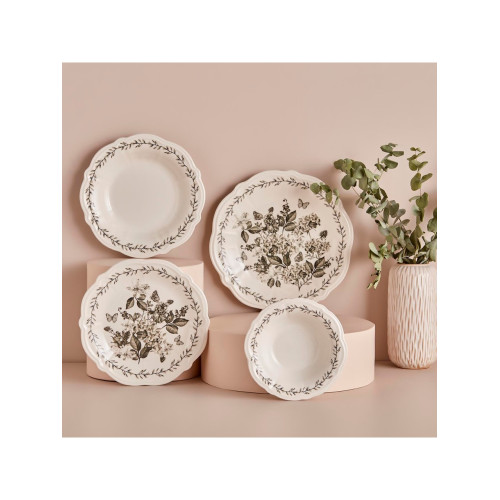 Bella Maison Isabella Stoneware 24 Parça 6 Kişilik Yemek Takımı Yeşil