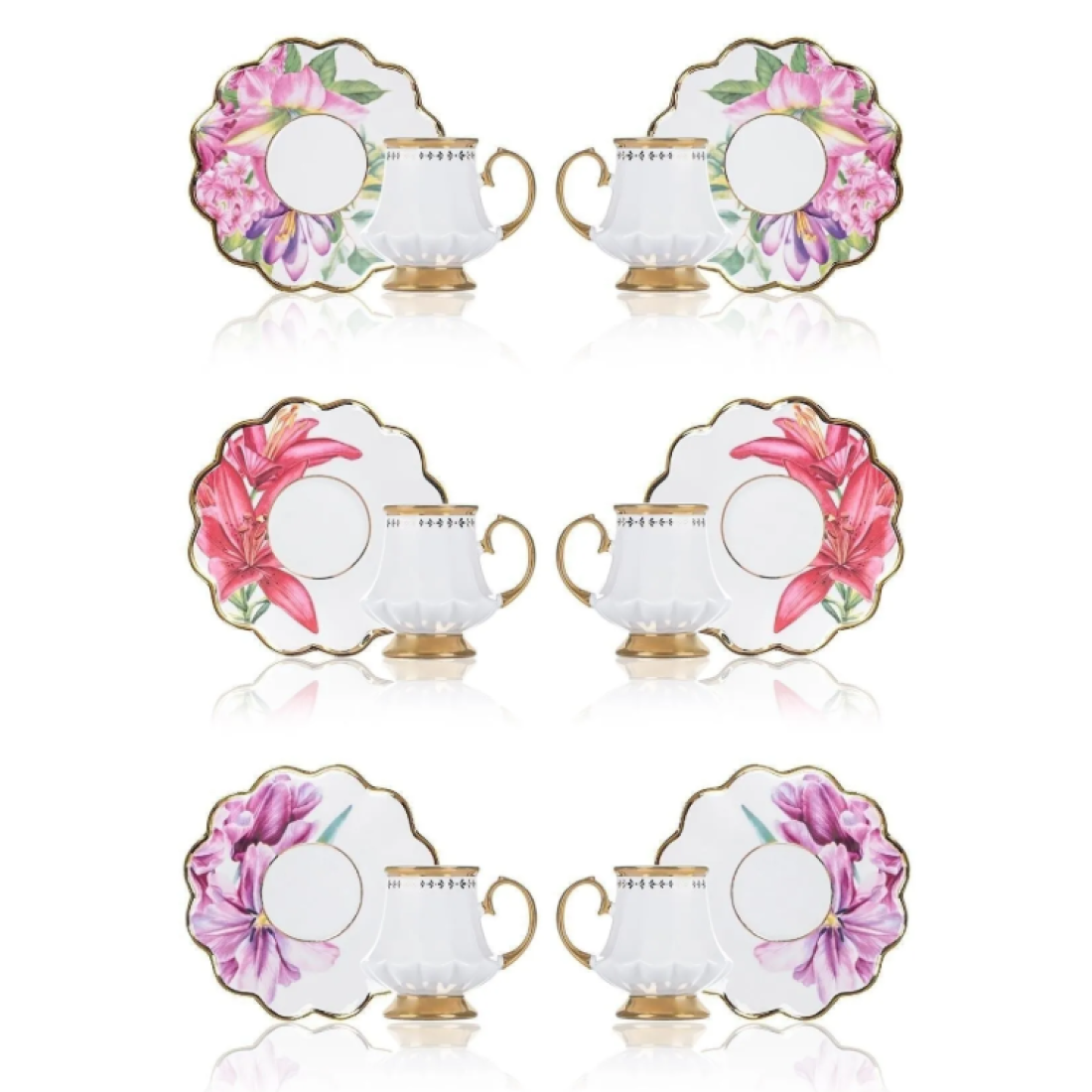 Acar Sofıya Dua 6 Kişilik Kahve Fincanı Takımı - 90 Ml