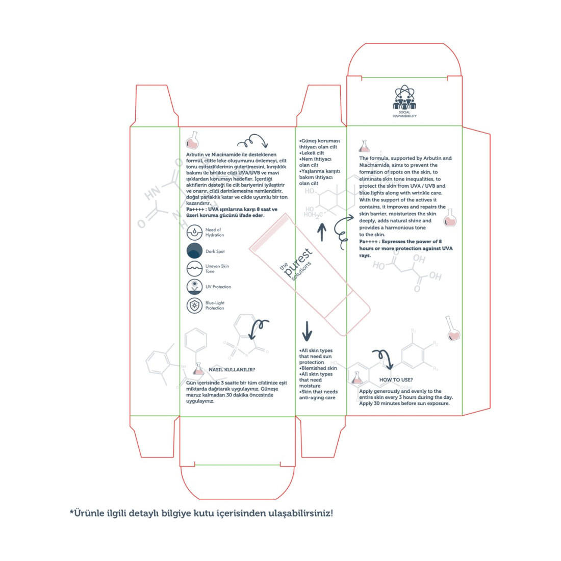 The Purest Solutions Leke Karşıtı ve Cilt Tonu Eşitleyici Renkli Güneş Koruyucu Krem Spf 50, 50 Ml