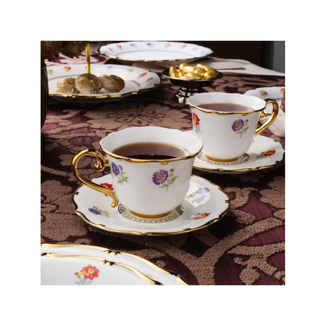 Karaca Royal Bone Diana 2 Kişilik Çay Fincan Takımı