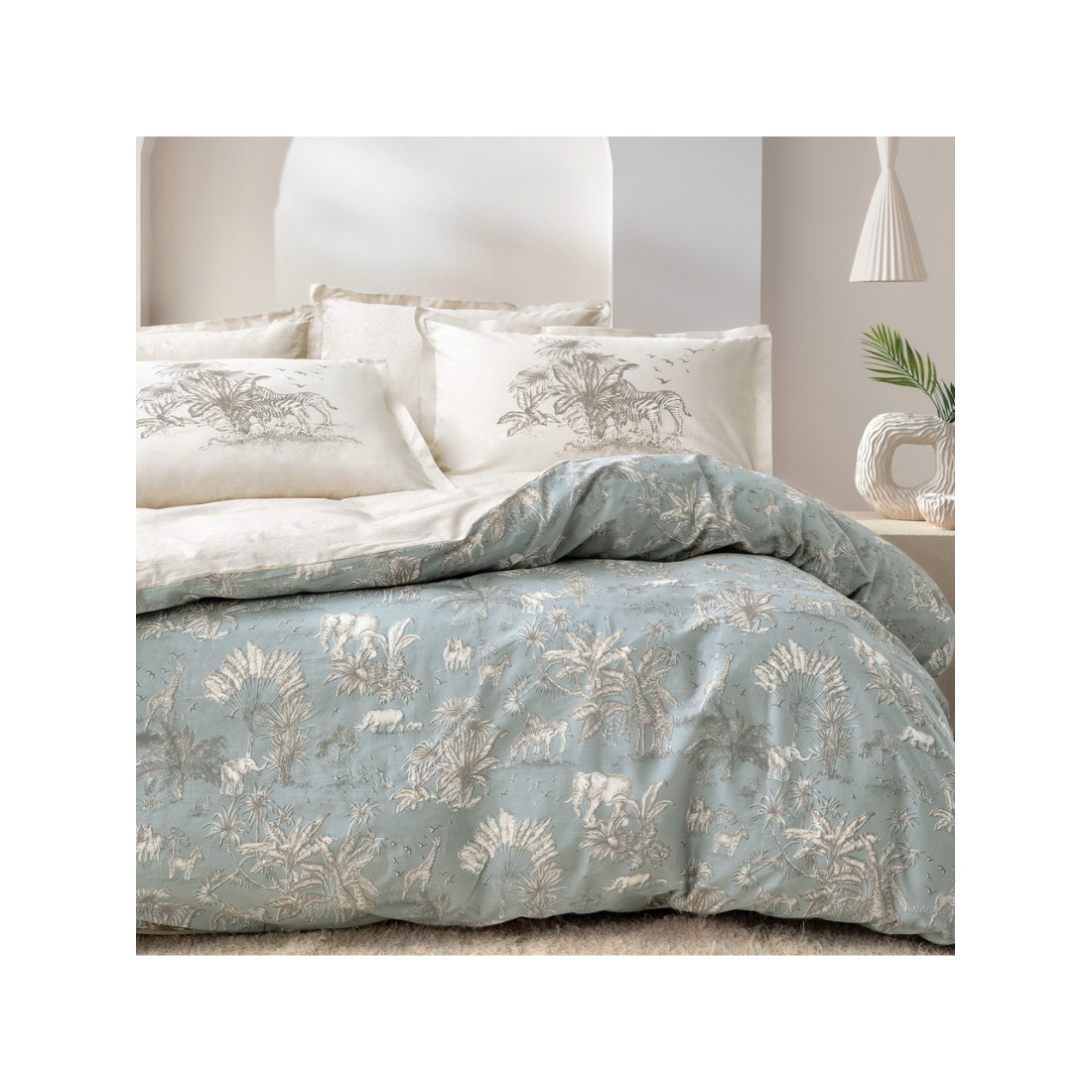 Yataş Aster Tek Kişilik Ranforce Nevresim Takımı - Adaçayı