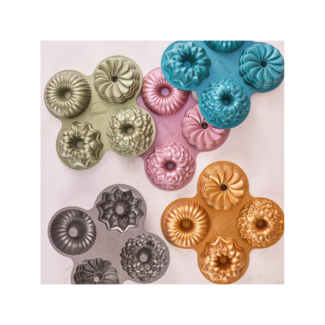 Emsan Griss Four In One 4'Lü Gri Kek Kalıbı