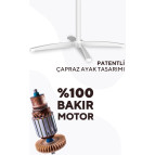 Kumtel Beyaz Vantilatör 16'' (3P) Ktf-290