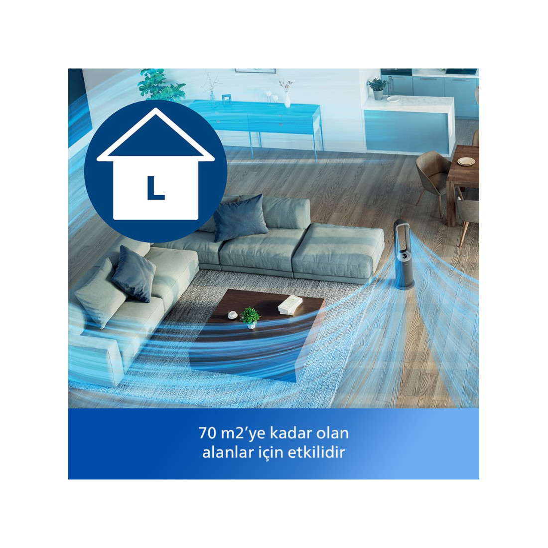 Philips 8000 Serisi Air Performer 3In1 Hava Temizleme Cihazı, 270 M3/Sa Temiz Hava Hızı, Amf870/15