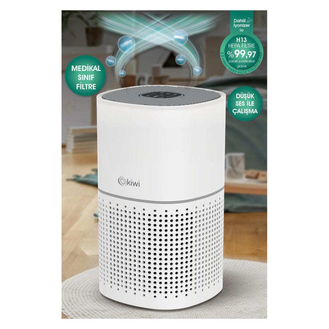Kiwi Kap-6730 Akıllı Hava Temizleyici Beyaz
