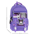 Alanç Gift Ortopedik Lila Aksesuarlı Kore Tarzı Kız Çocuk Okul Sırt Çantası Termal Beslenme,Kalemlik