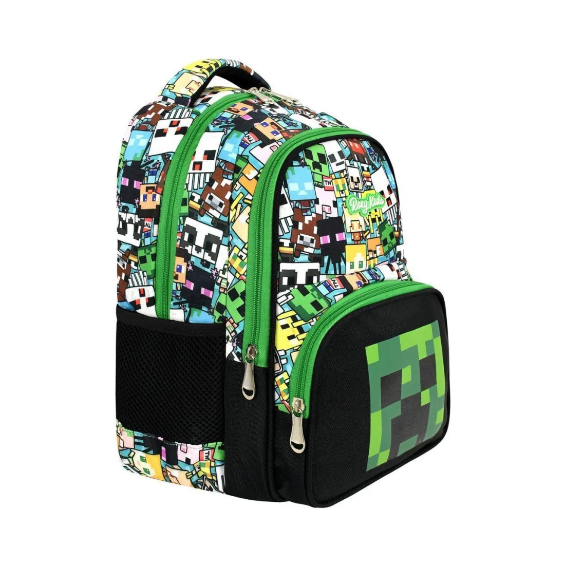 Roxy Mine Creeper 3'Lü Set Ilkokul Çantası, Termal Beslenme Çantası ve Kalem Kutusu Seti