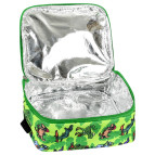 Roxy Lisanslı Dinazor Desenli 3'Lü Set Okul Çantası,Termal Beslenme Çantası ve Kalem Kutusu Seti