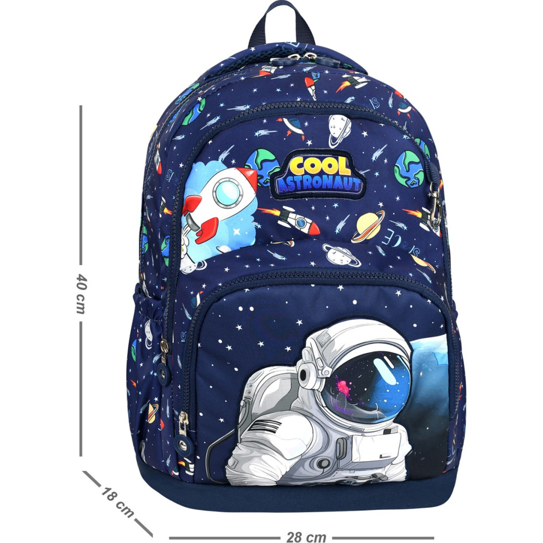 Bodmar Çanta Since 2023 Astronot Uzay Figürlü 3'Lü Su Geçirmez Erkek Okul Sırt Çanta Ilkokul Okul Çantası Seti