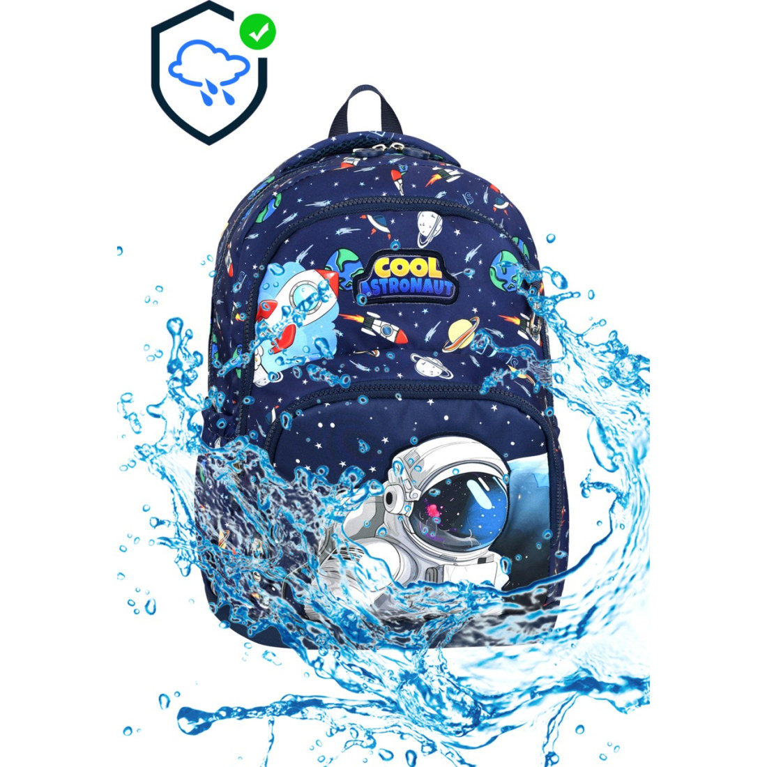 Bodmar Çanta Since 2023 Astronot Uzay Figürlü 3'Lü Su Geçirmez Erkek Okul Sırt Çanta Ilkokul Okul Çantası Seti