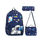 Bodmar Çanta Since 2023 Astronot Uzay Figürlü 3'Lü Su Geçirmez Erkek Okul Sırt Çanta Ilkokul Okul Çantası Seti