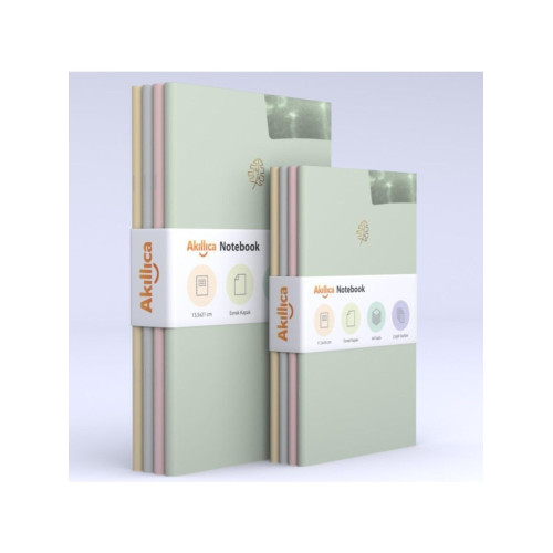 Akıllı Adam Yayınları Soft Çizgili (Marble) 8'Li 10X15-13X20 Defter Seti