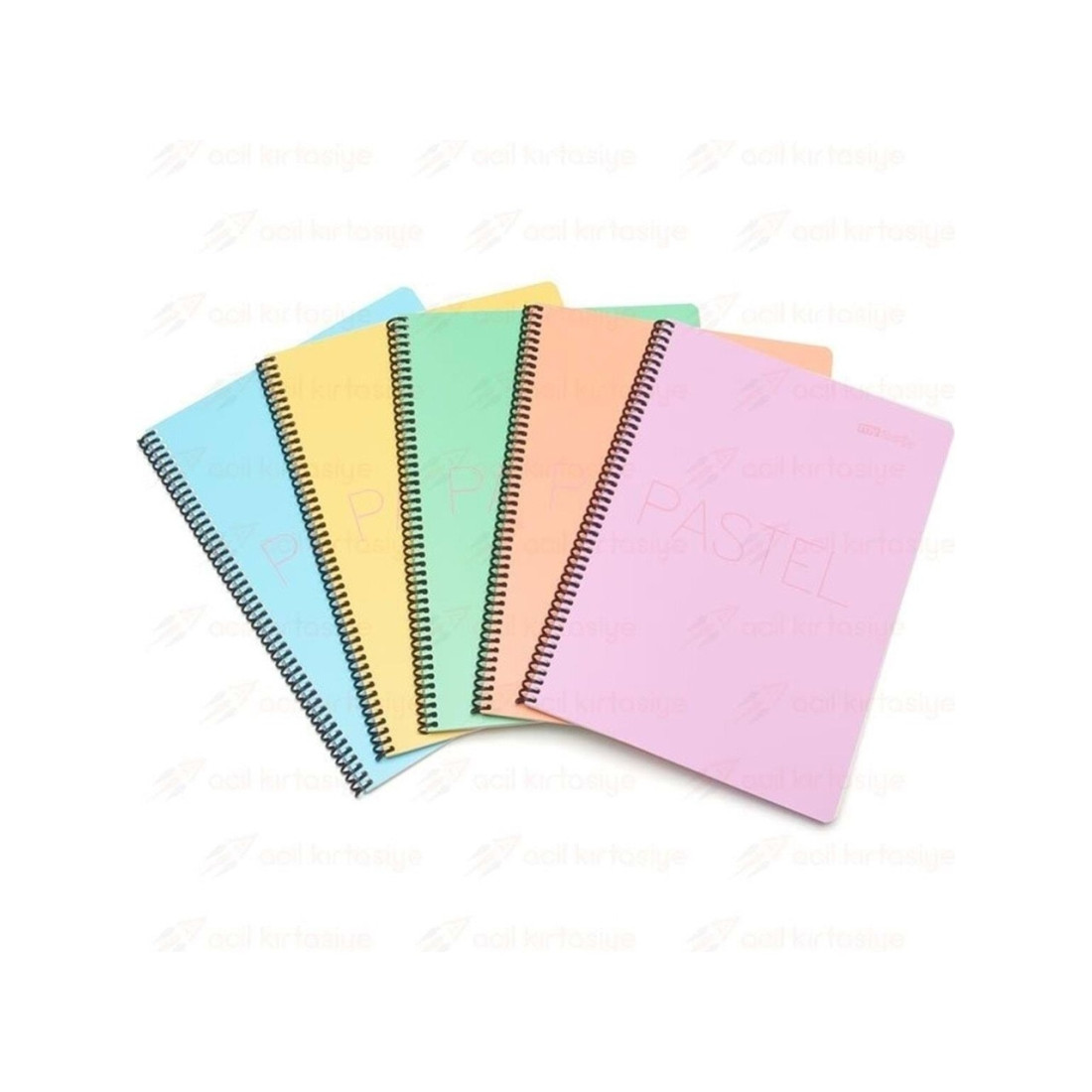 Mynote Spiralli Telli Pp Kapak A4- 120 Yaprak Kareli Defter 4 Adet