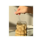 Mi̇s Ki̇tchen Boncuk Bardak 300 Ml 4'Lü - Cam Pipet Hediyeli