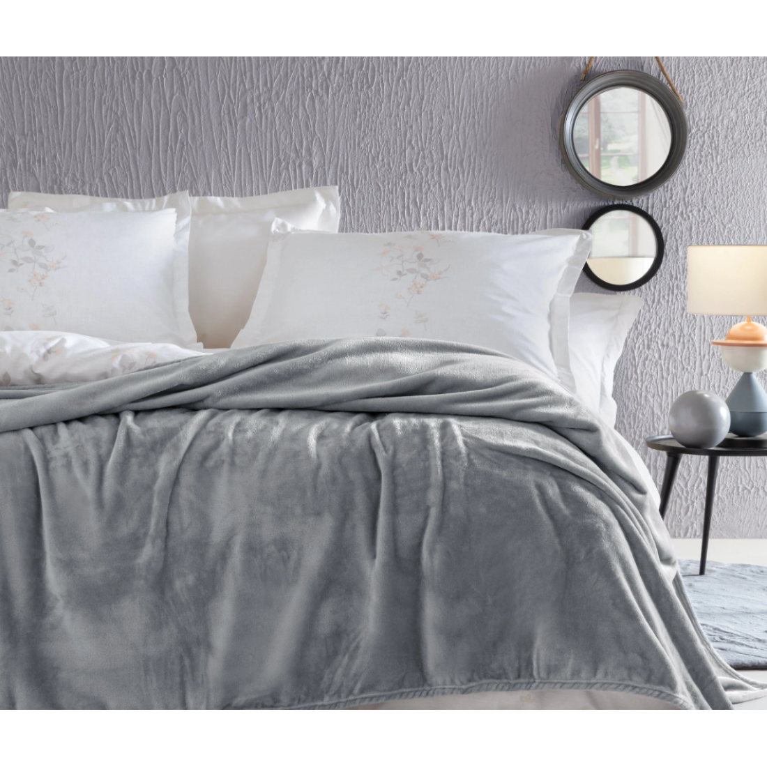 Yataş Olenna Çift Kişilik Wellsoft Battaniye - Açık Gri