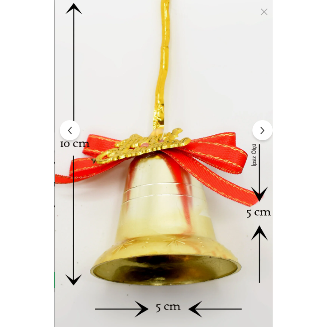 Waldern Yılbaşı 6lı Merry Christmas Çan Süs 5cm