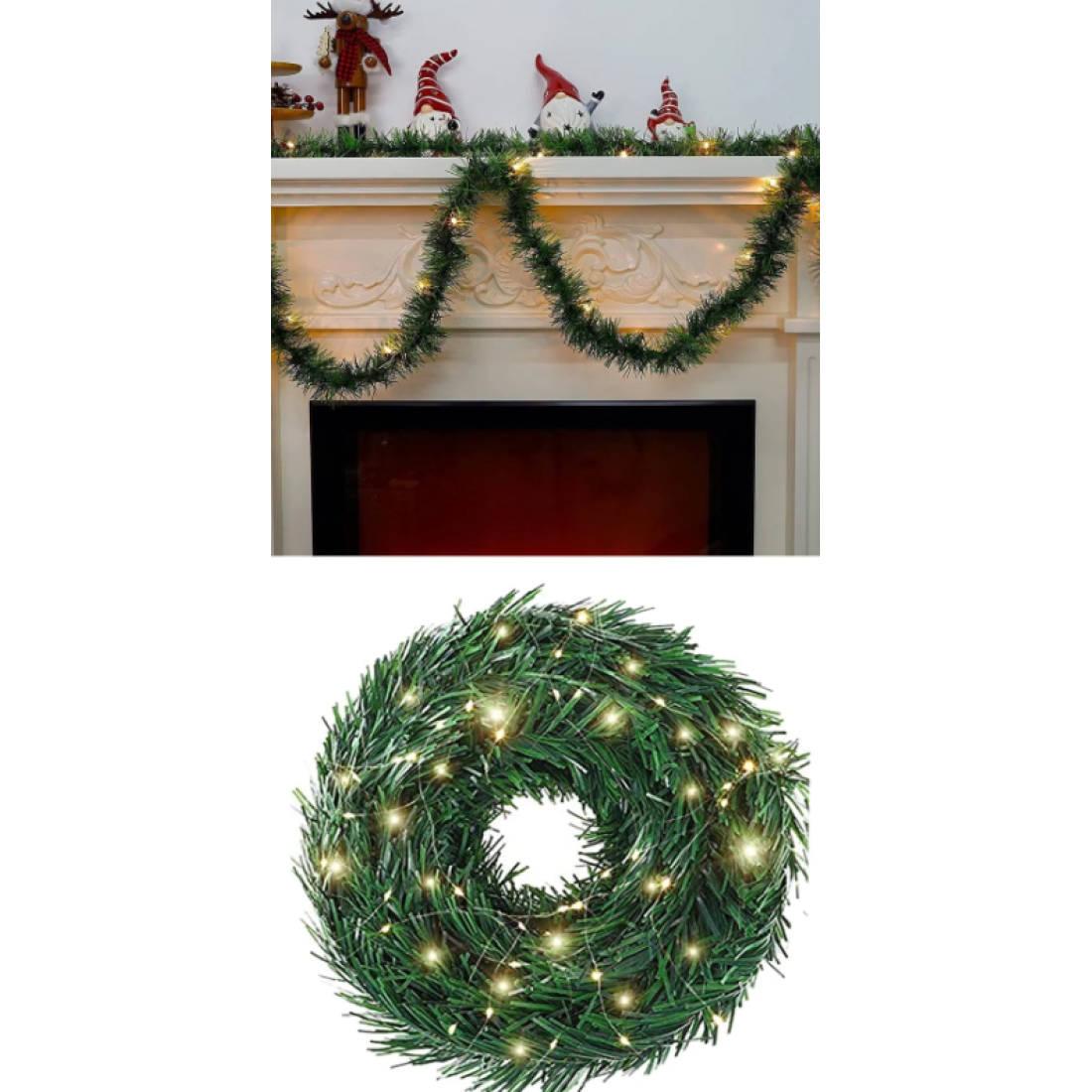 Peri Led Garland Çam Ağaçı Dalı Sarmal Tel Işıklı 5 Metre Günışığı