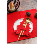 Emtory Home 6 Adet Kırmızı Dekoratif Çam Ağacı Kaşıklık