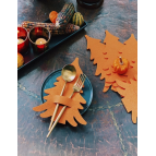 Emtory Home 6 Adet Turuncu Dekoratif Çam Ağacı Kaşıklık