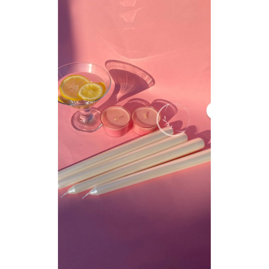 SANAT SEPET İŞLERİ Premium Seri Kokulu Beyaz Rengi Sedefli Konik Şamdan Mum - 4'lü Set