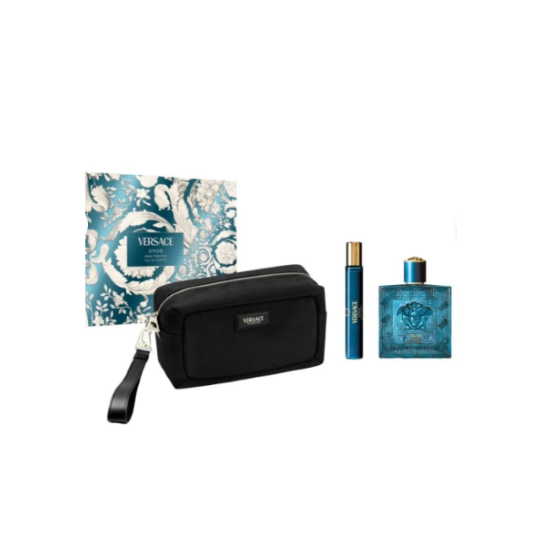 Versace Eros Edp 100 Ml + Edp 10 Ml + Çanta - Erkek Parfüm Seti