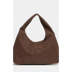 Madamra Kahverengi Süet Kadın Shopper Omuz Çantası – Yumuşak Form Vintage Model