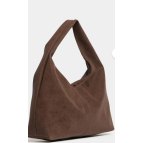 Madamra Kahverengi Süet Kadın Shopper Omuz Çantası – Yumuşak Form Vintage Model