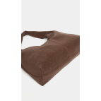 Madamra Kahverengi Süet Kadın Shopper Omuz Çantası – Yumuşak Form Vintage Model