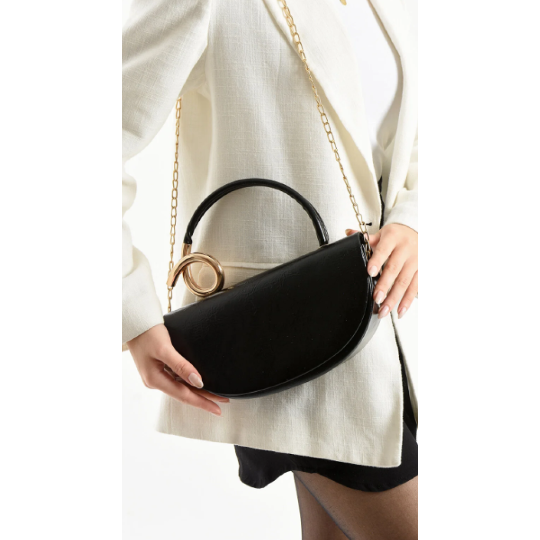 Night Merry Model Siyah Kadın El Ve Omuz Çantası