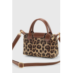 Housebags Leopar Desenli PU Deri Kadın Çapraz Askılı Çanta