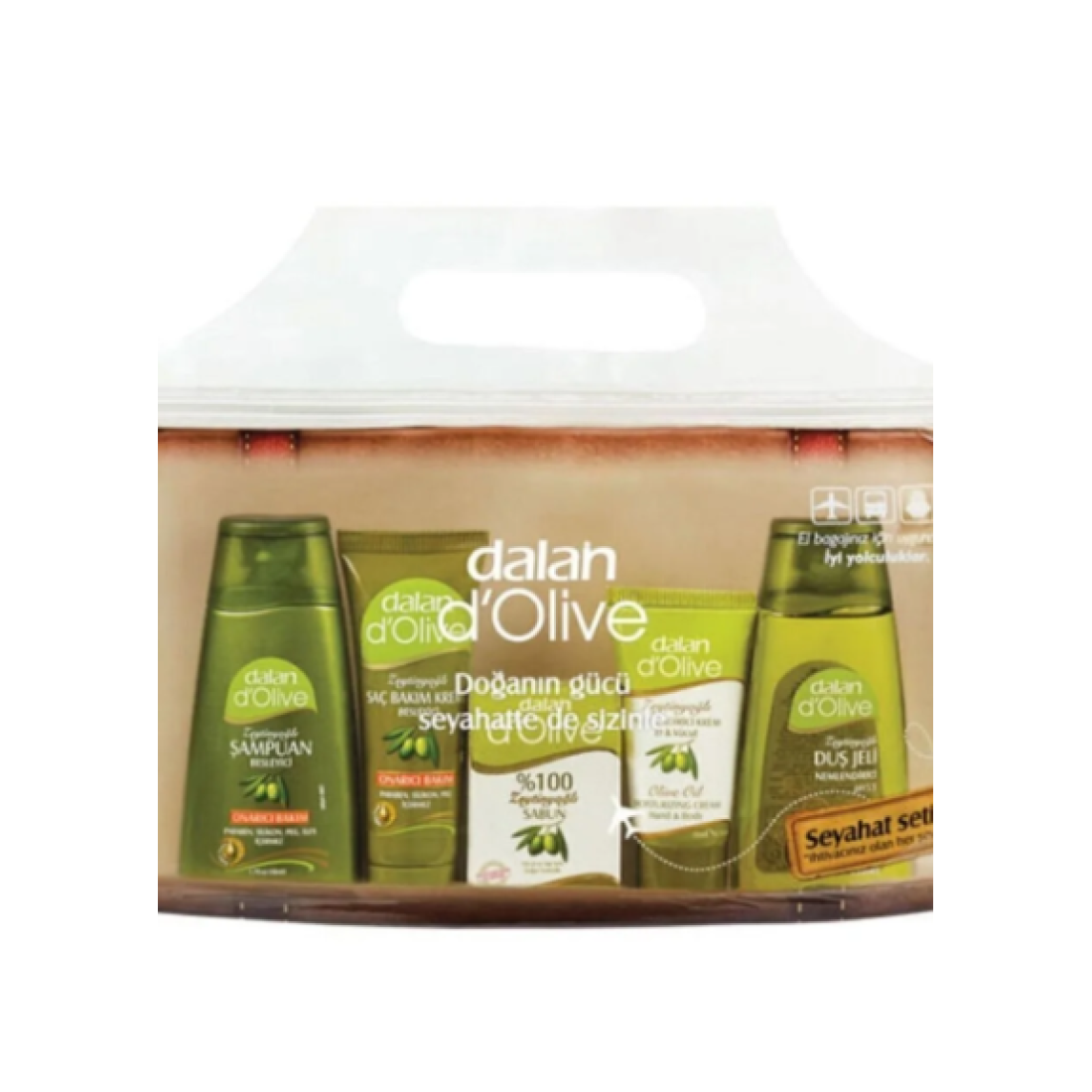 Dalan Seyahat Seti 5 Li ( Şampuan, Saç Kremi, Sabun, Krem, Duş Jeli 20 ml Lik Paketlerde)