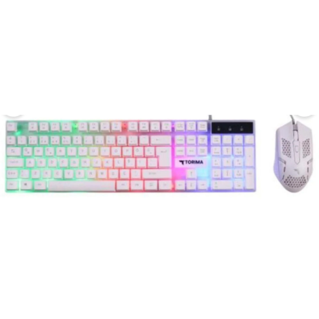 Torima Oyuncu Rgb Işıklı Kablolu Q Klavye Ve Mouse Seti TMK-03 Beyaz