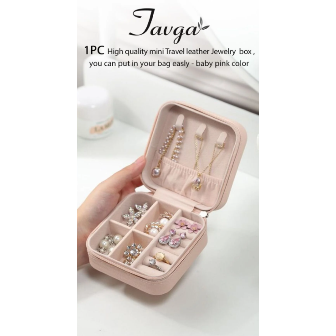 TAVGA Mini Mücevher Takı Kutusu Kolye Yüzük Küpe Düzenleyici Takı Çantası