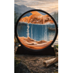 Turuncu Yuvarlak Kum Saati 7 Inç Kum Sanatı Hediyelik Sevgiliye Özel Gün Hediye