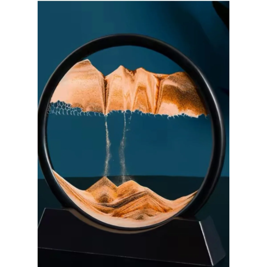 Turuncu Yuvarlak Kum Saati 7 Inç Kum Sanatı Hediyelik Sevgiliye Özel Gün Hediye