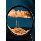 Turuncu Yuvarlak Kum Saati 7 Inç Kum Sanatı Hediyelik Sevgiliye Özel Gün Hediye