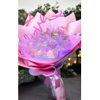 exzone Led Işıklı Pembe Kelebek Buketi Love Ambalajlı, Dekoratif Konsept Hediye Anneye, Sevgiliye,arkadaşa