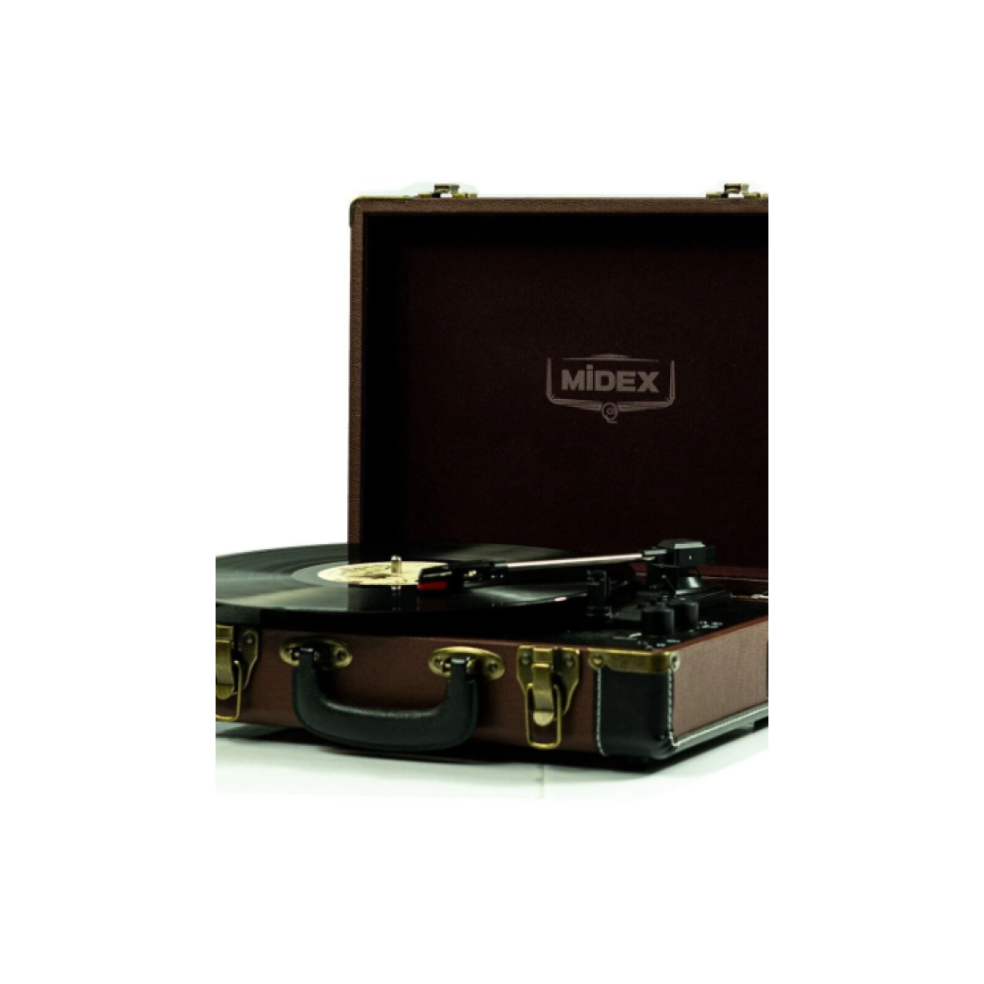 Midex Mtx101BN Nostaljik Retro Pikap Plak Çalar (Şarjlı Bluetooth Aux Hoparlörlü 3 Devir) İğne Dahil