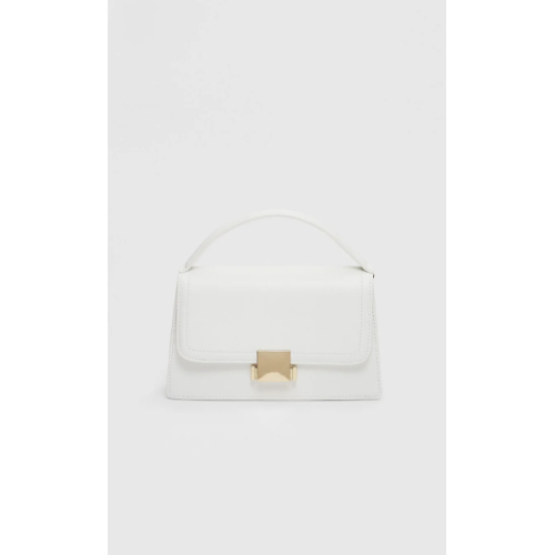 Stradivarius Çift tutma saplı çapraz askılı çanta Beyaz