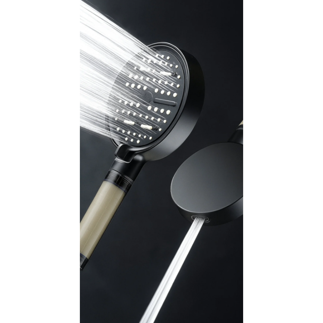 KUSTAR PureFlow Filtreli Duş Başlığı | 6 Adet Yedek Filtre | Kireç Önleyici | Su Arıtıcı | 6 Fonksiyonlu