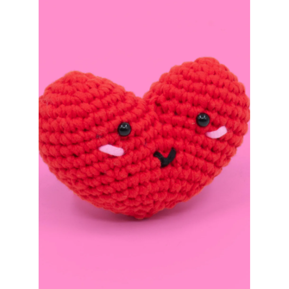 selfiko Caniko Örgü Öğrenme Kiti | Yeni Başlayanlar Için Videolu Tığ Işi Amigurumi Kalp Örgü Seti