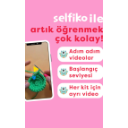 selfiko Caniko Örgü Öğrenme Kiti | Yeni Başlayanlar Için Videolu Tığ Işi Amigurumi Kalp Örgü Seti