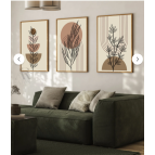 AR AJANS KANVAS TABLO Minimalist Line Art Boho Çerçevesiz 3'lü set TABLO 30 x 40